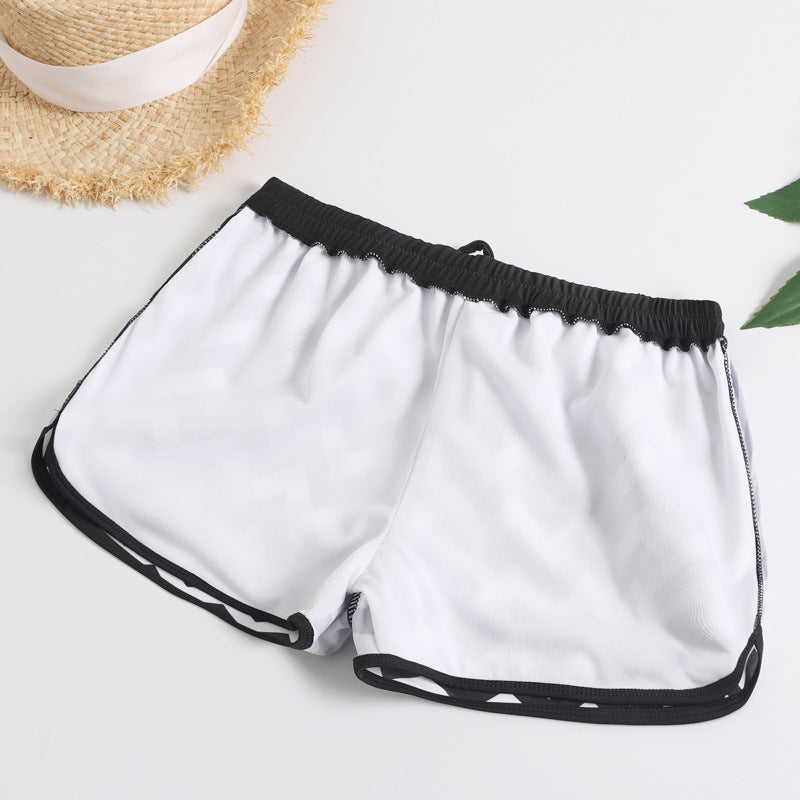 Women’s Zigzag Print Bikini Set – Polyester Two-Piece Swimwear