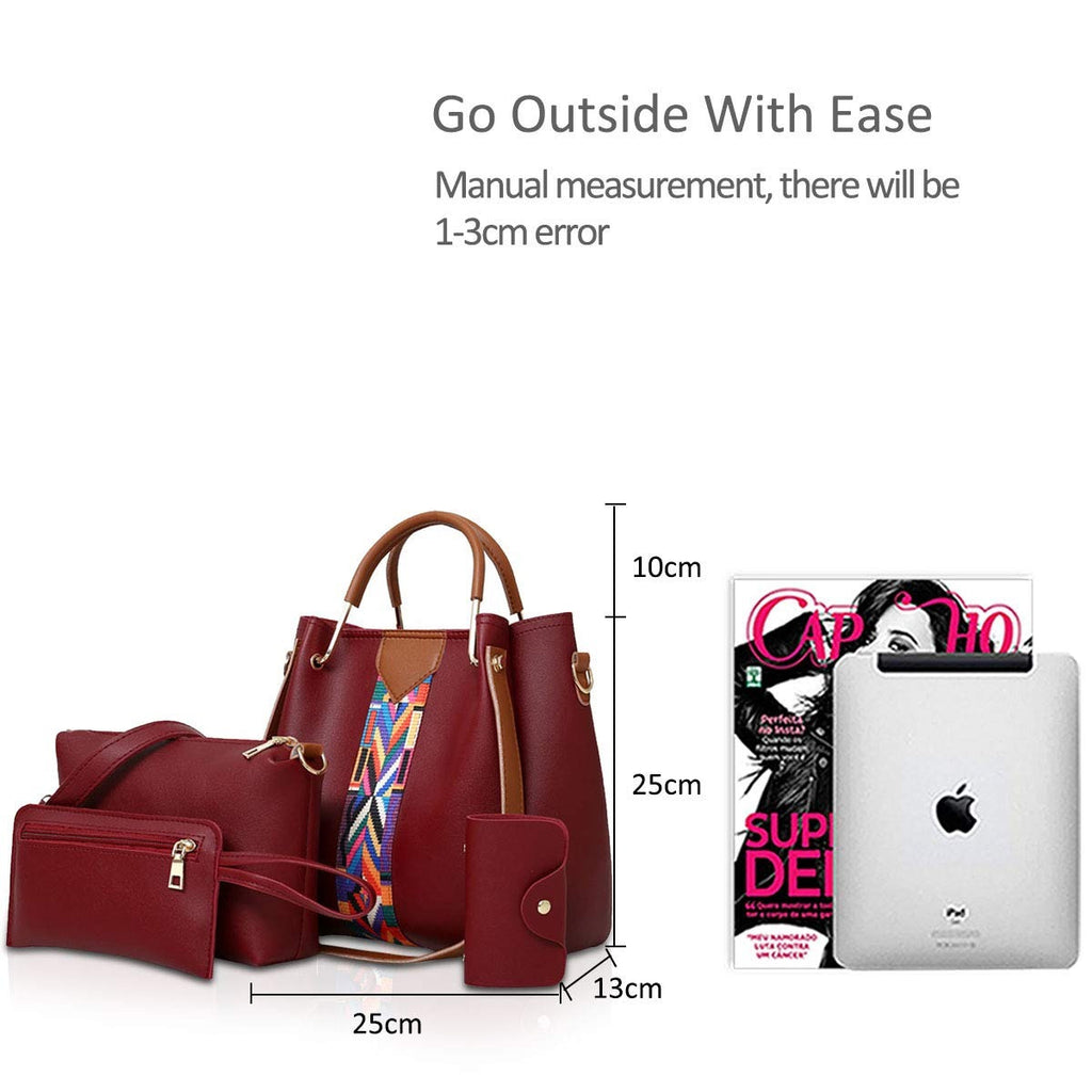 Women’s 4-Piece Handbag Set | Shoulder & Crossbody Bags