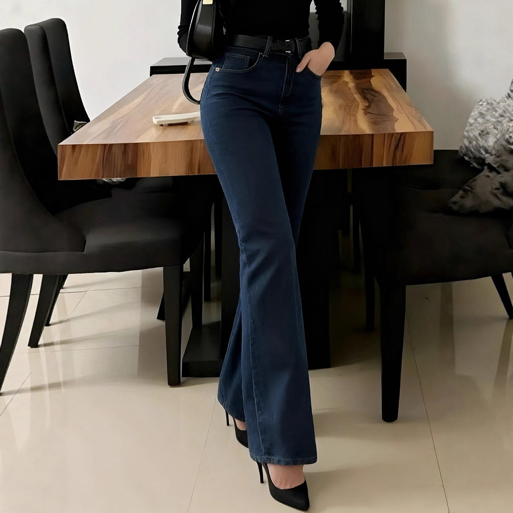 Women’s Stretch Denim Jeans – Casual Straight Fit