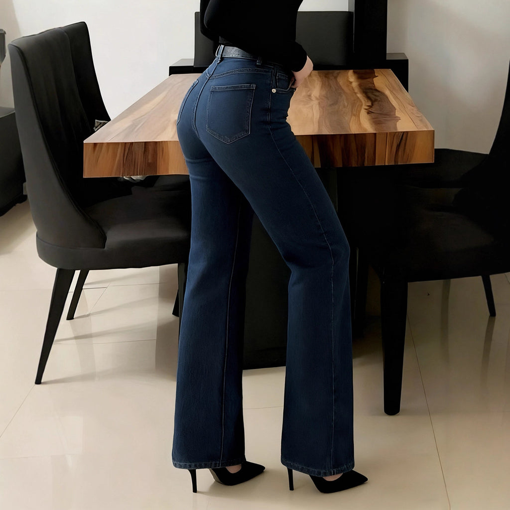 Women’s Stretch Denim Jeans – Casual Straight Fit