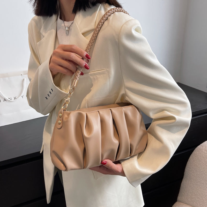 Women’s Soft PU Leather Underarm Bag – Retro Shoulder Handbag