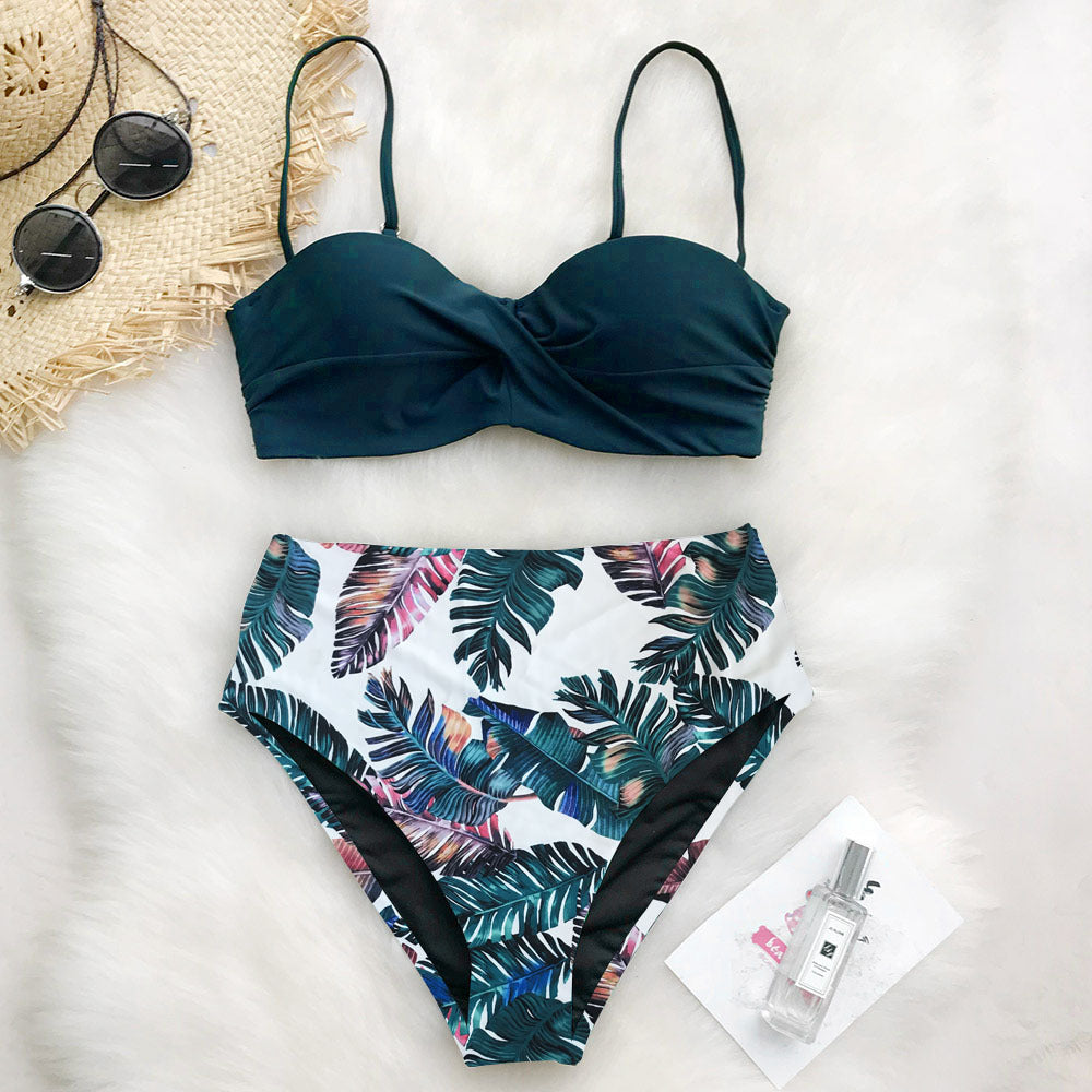 Women’s Printed Bikini Swimsuit – Tropical Two-Piece Beachwear