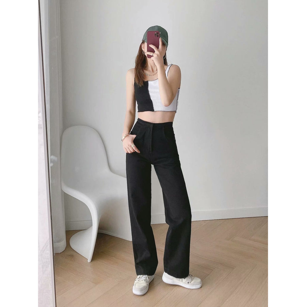 Women’s Banana Pants – Loose Straight Denim Trousers