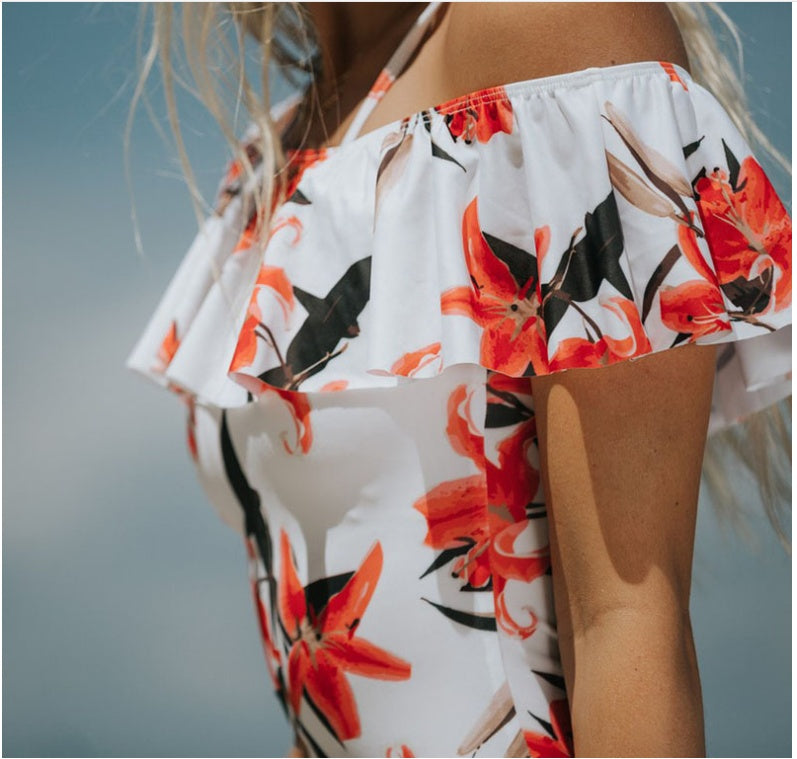 Printed One-Piece Swimsuit – Women’s Summer Swimwear