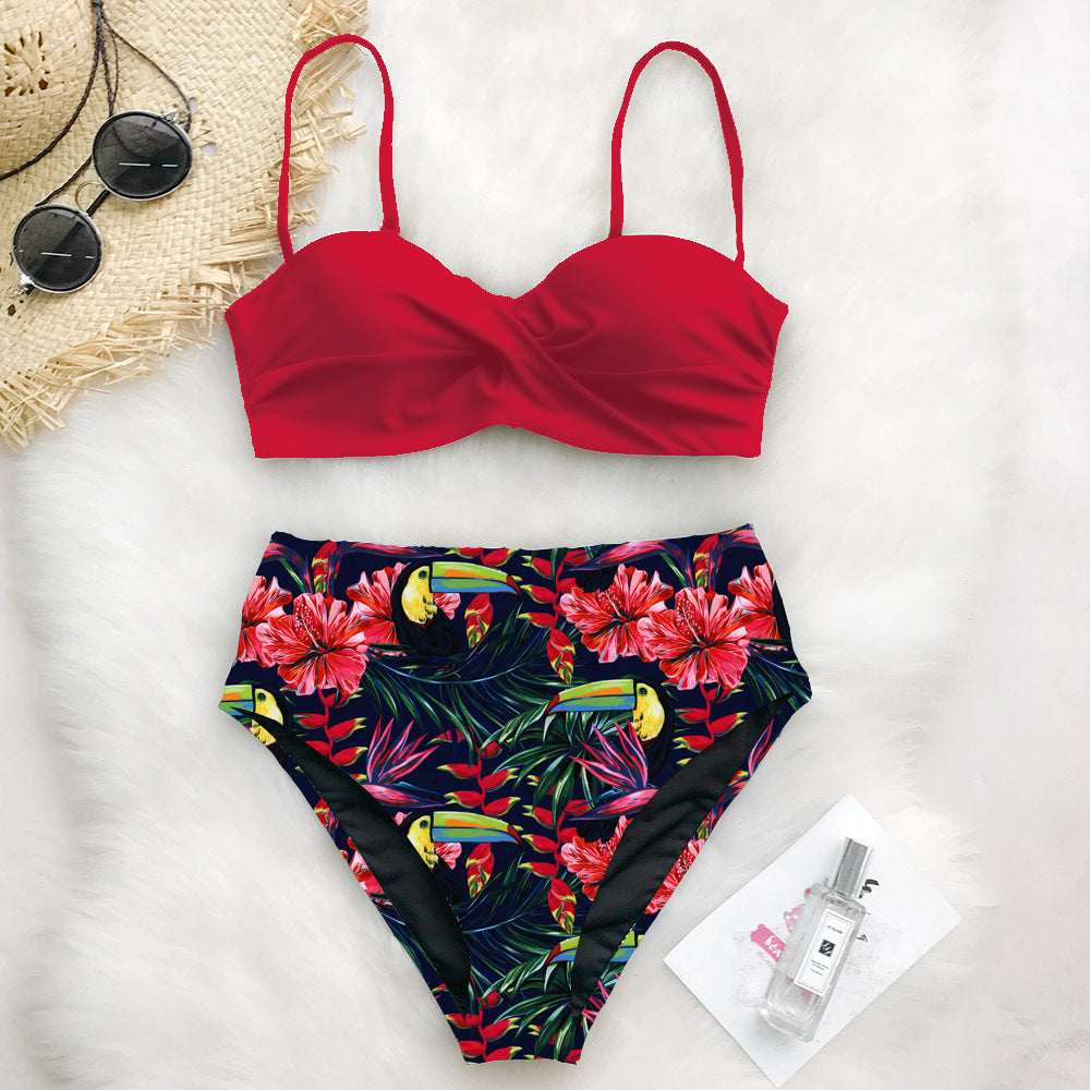Women’s Printed Bikini Swimsuit – Tropical Two-Piece Beachwear