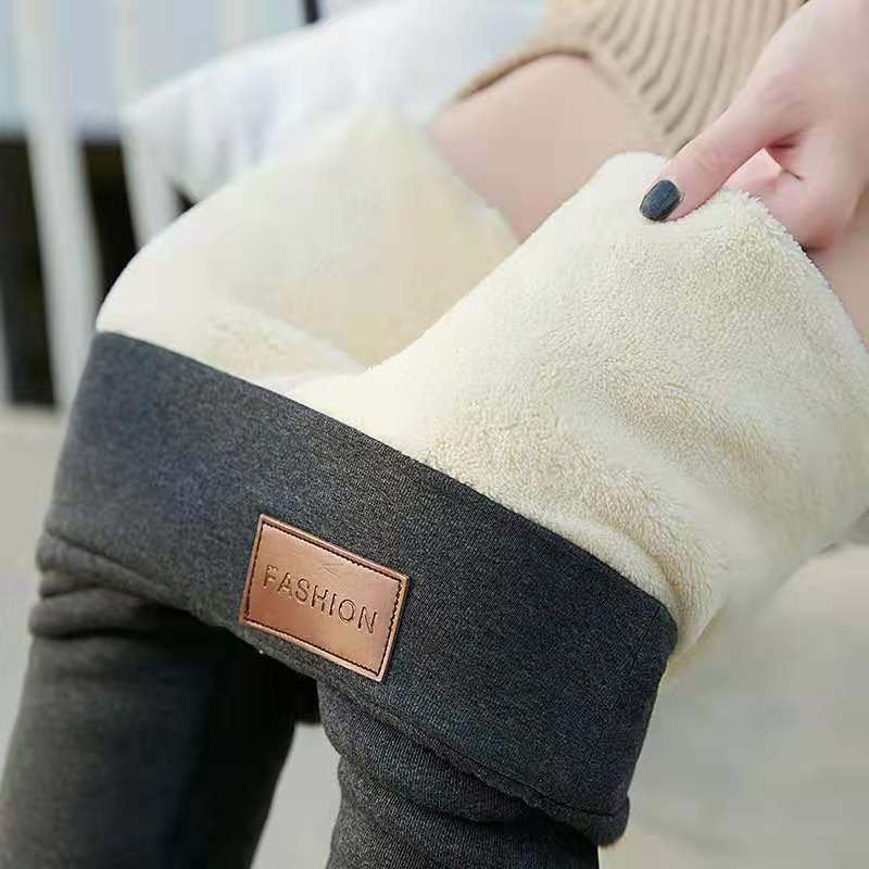 Women’s Lamb Wool Leggings – Warm Fleece Lined Stretch Winter Pants