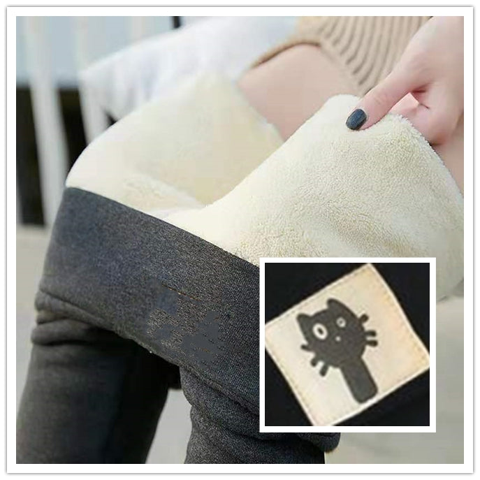 Women’s Lamb Wool Leggings – Warm Fleece Lined Stretch Winter Pants