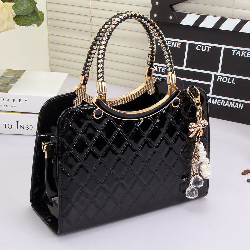Women’s Quilted Shoulder Bag | PU Leather Messenger Bag