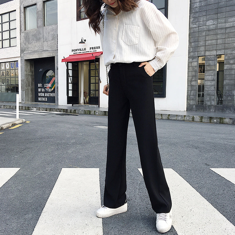 Women’s High-Waist Wide-Leg Trousers – Loose Fit Pants