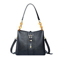Women’s Leather Bucket Bag – Large Capacity Shoulder Handbag