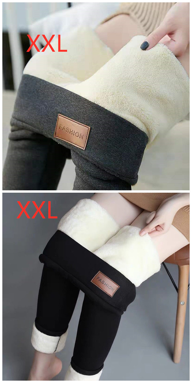 Women’s Lamb Wool Leggings – Warm Fleece Lined Stretch Winter Pants
