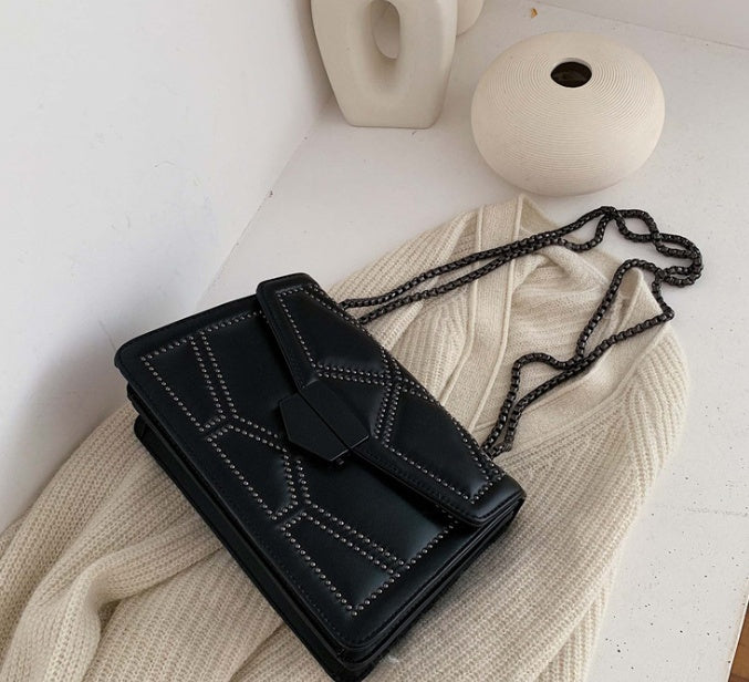 Women’s Rivet Chain Crossbody Bag | Small Shoulder Bag