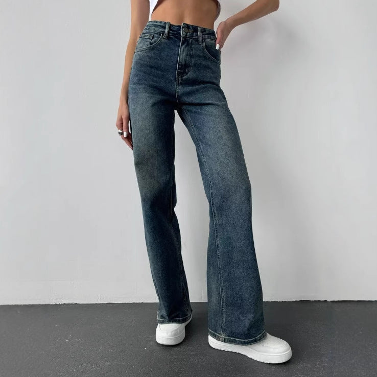 Women’s Vintage Blue Jeans – Spring & Fall Casual Style