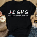 Jesus Friends Print T-Shirt for Women – Casual Cotton Graphic Tee