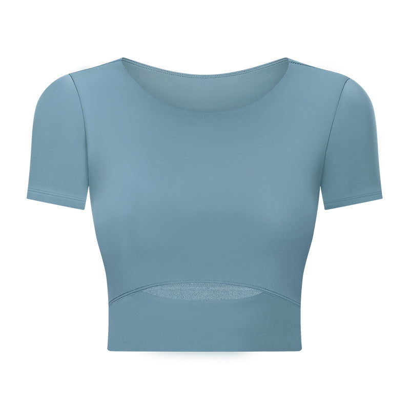 Women’s Buttery Soft Workout Crop Top – Short Sleeve Fitness T-Shirt