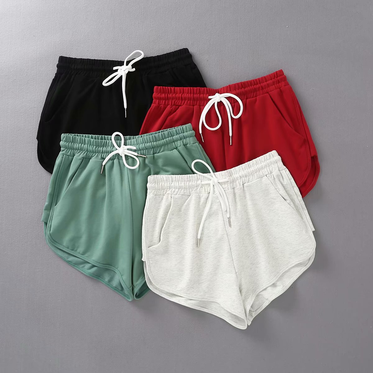 Women’s Cotton Drawstring Sports Shorts – Casual Summer Style