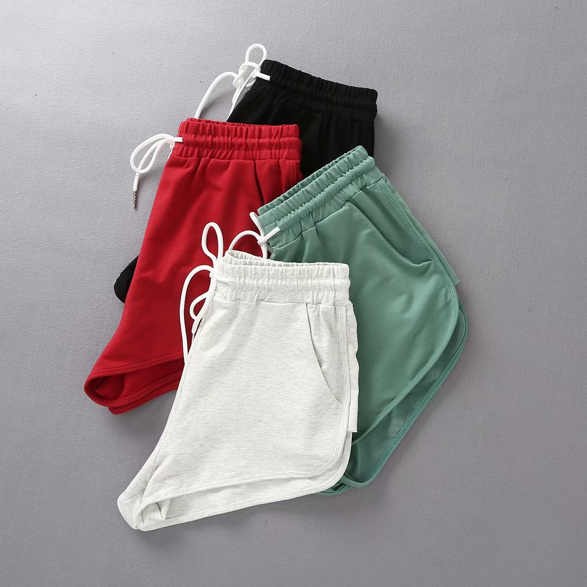 Women’s Cotton Drawstring Sports Shorts – Casual Summer Style