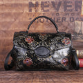 Women’s Genuine Leather Vintage Handbag | Embossed Shoulder Bag