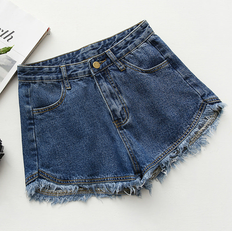 High-Waist Women's Denim Shorts – Summer Jean Trousers