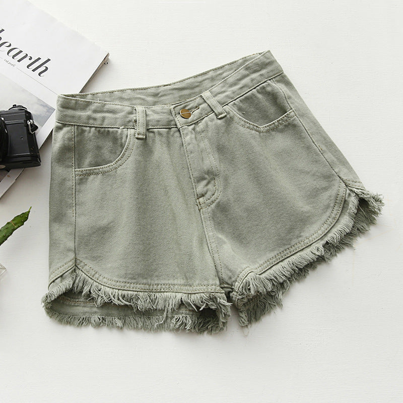 High-Waist Women's Denim Shorts – Summer Jean Trousers