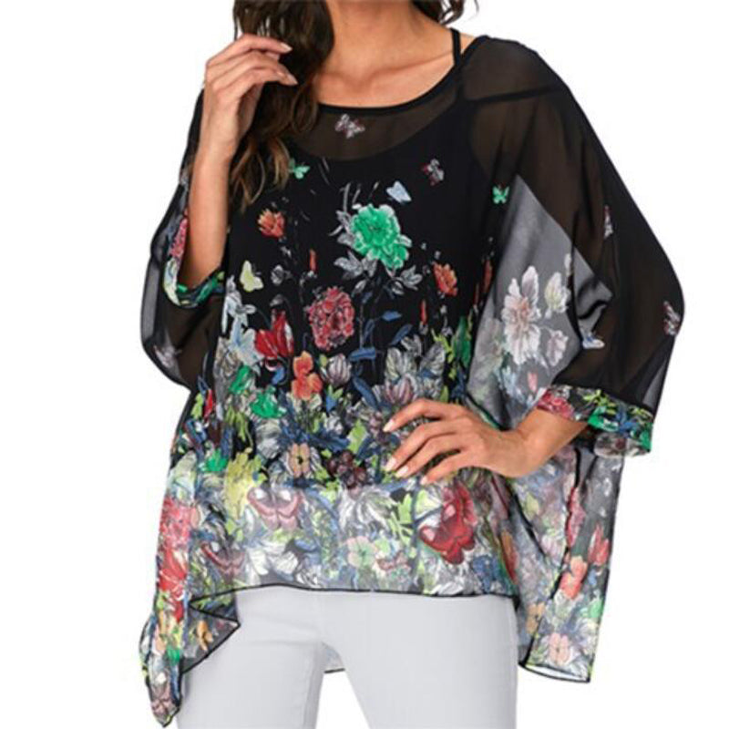 Oversized Boho Beach Shirt for Women – Casual Loose Long Sleeve Blouse