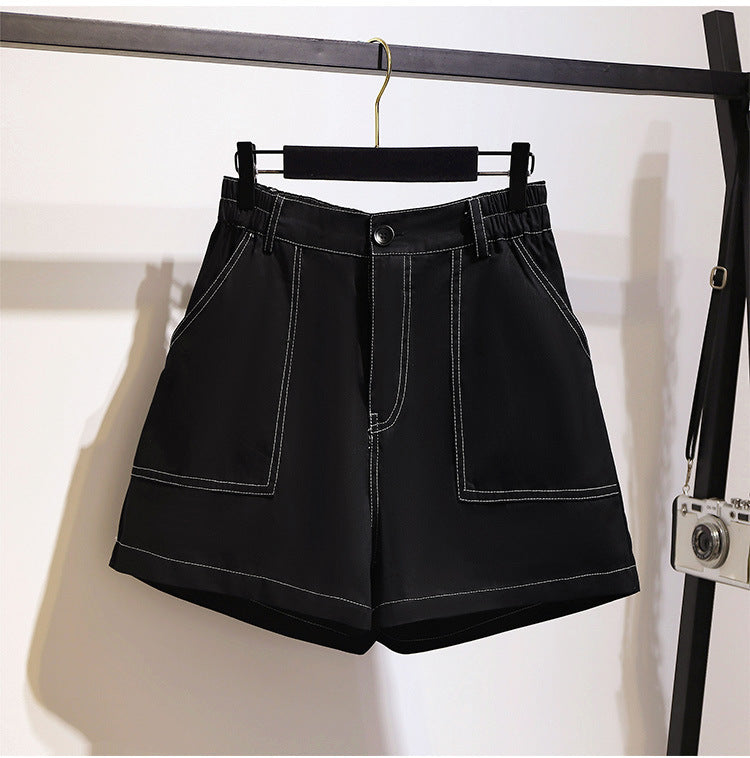 Women’s Cotton Casual Shorts – Comfortable Zip Button Everyday Style
