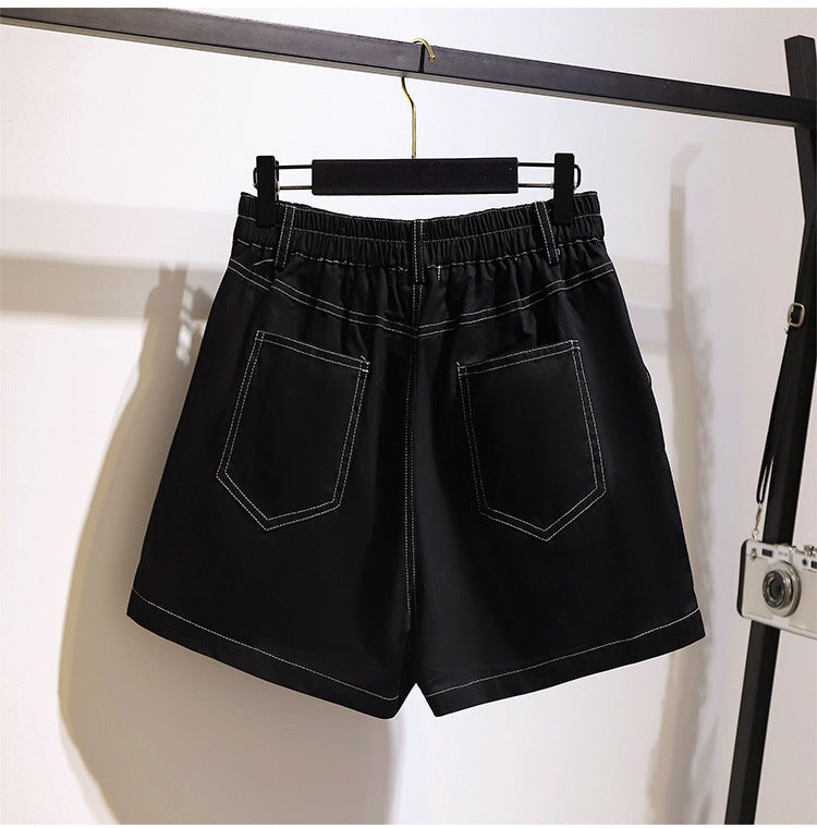 Women’s Cotton Casual Shorts – Comfortable Zip Button Everyday Style