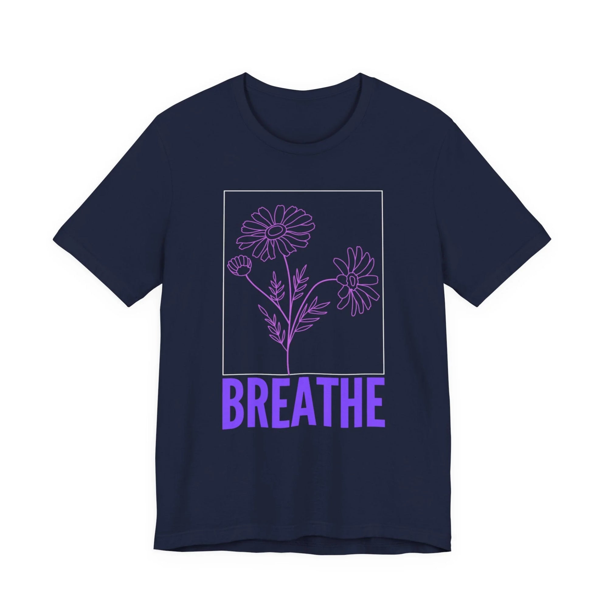 Women’s Plus Size Loose Fit Cotton Short Sleeve T-Shirt – Navy Blue