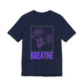 Women’s Plus Size Loose Fit Cotton Short Sleeve T-Shirt – Navy Blue