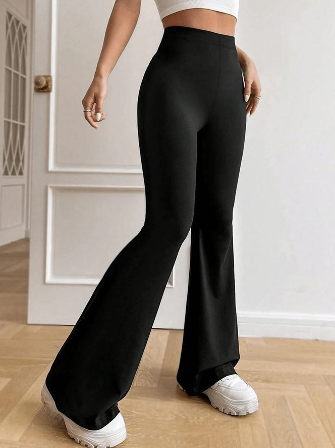 2026 Summer Women’s High-Waisted Flared Pants – Stretch Slim Fit Horseshoe Trousers