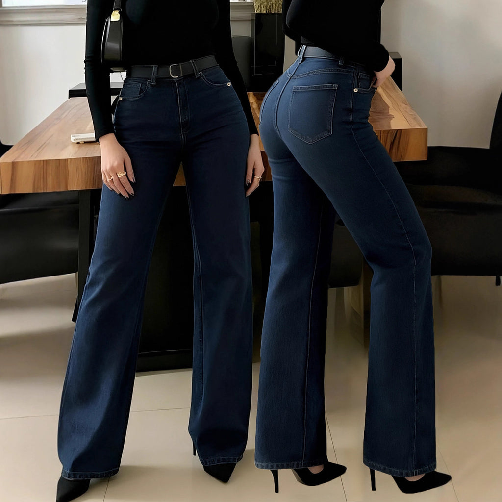 Women’s Stretch Denim Jeans – Casual Straight Fit