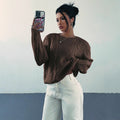 Women’s Relaxed Fit Sweater – Casual Long Sleeve Pullover Top