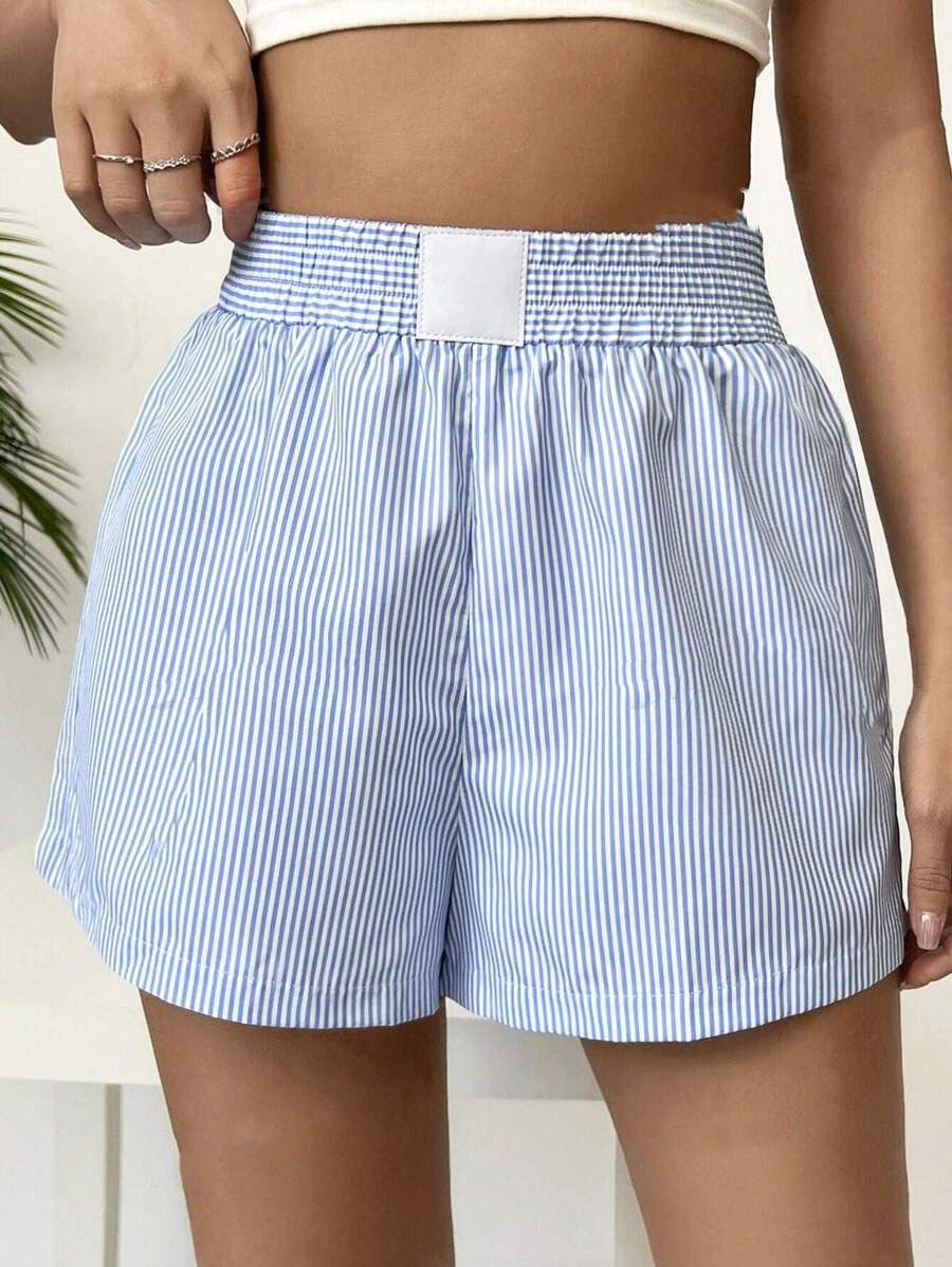 Women’s Striped Casual Shorts – Lightweight Summer Relaxed Fit Shorts