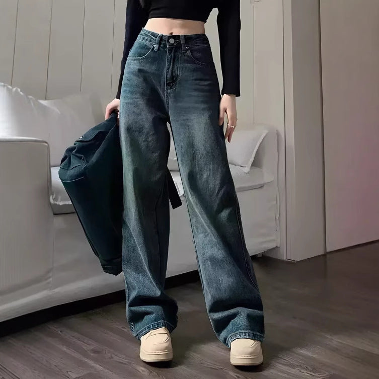 Women’s Vintage Blue Jeans – Spring & Fall Casual Style