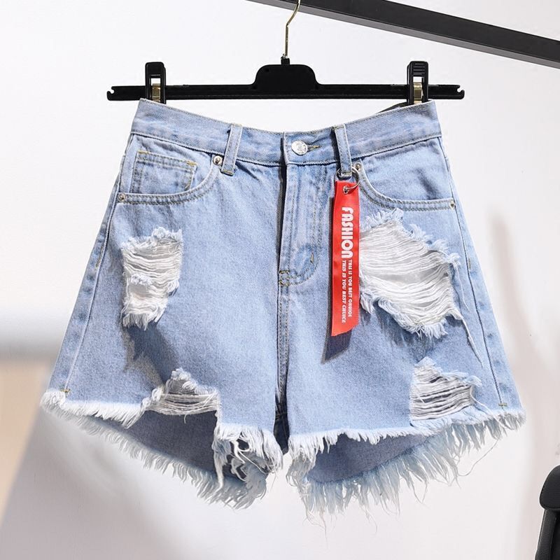 Women’s Raw Hem Denim Shorts – Casual Cotton Style