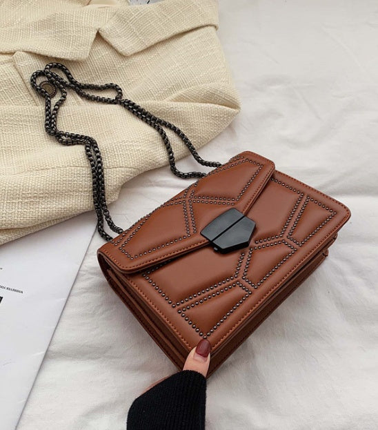 Women’s Rivet Chain Crossbody Bag | Small Shoulder Bag