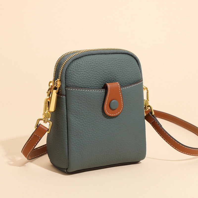 Women’s Leather Phone Crossbody Bag | Mini Square Wallet