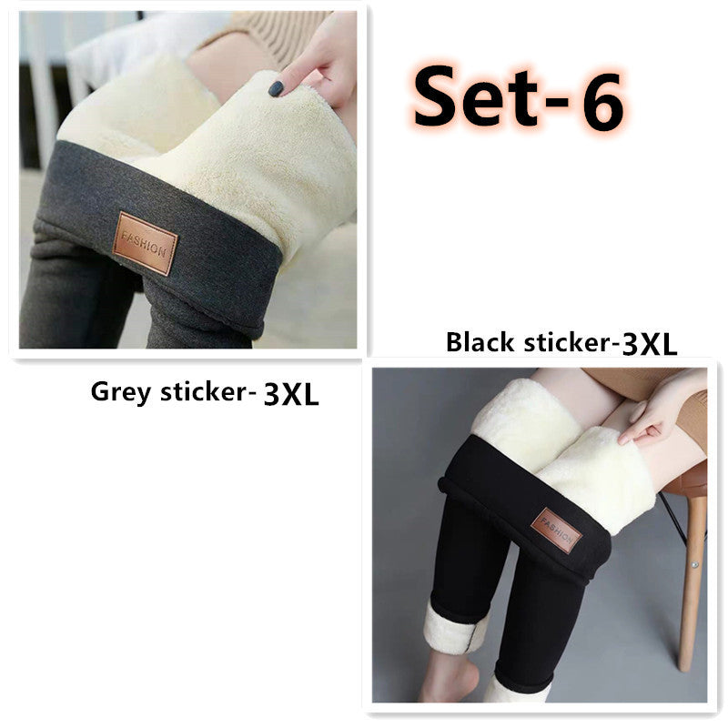 Women’s Lamb Wool Leggings – Warm Fleece Lined Stretch Winter Pants