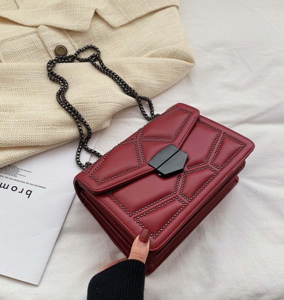 Women’s Rivet Chain Crossbody Bag | Small Shoulder Bag