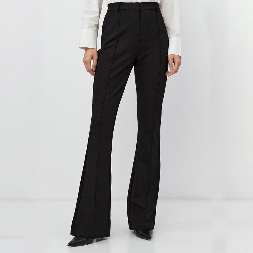 Women’s Slim Fit Suit Pants – Black Casual Street Style Trousers