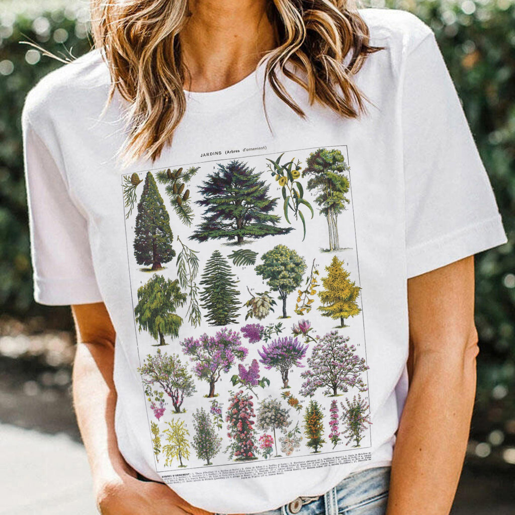 Vintage Tree Print Unisex T-Shirt – Summer Cotton Tee