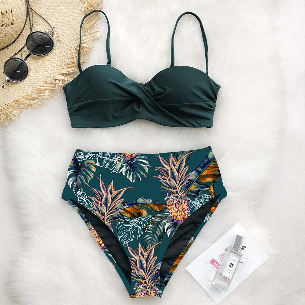 Women’s Printed Bikini Swimsuit – Tropical Two-Piece Beachwear