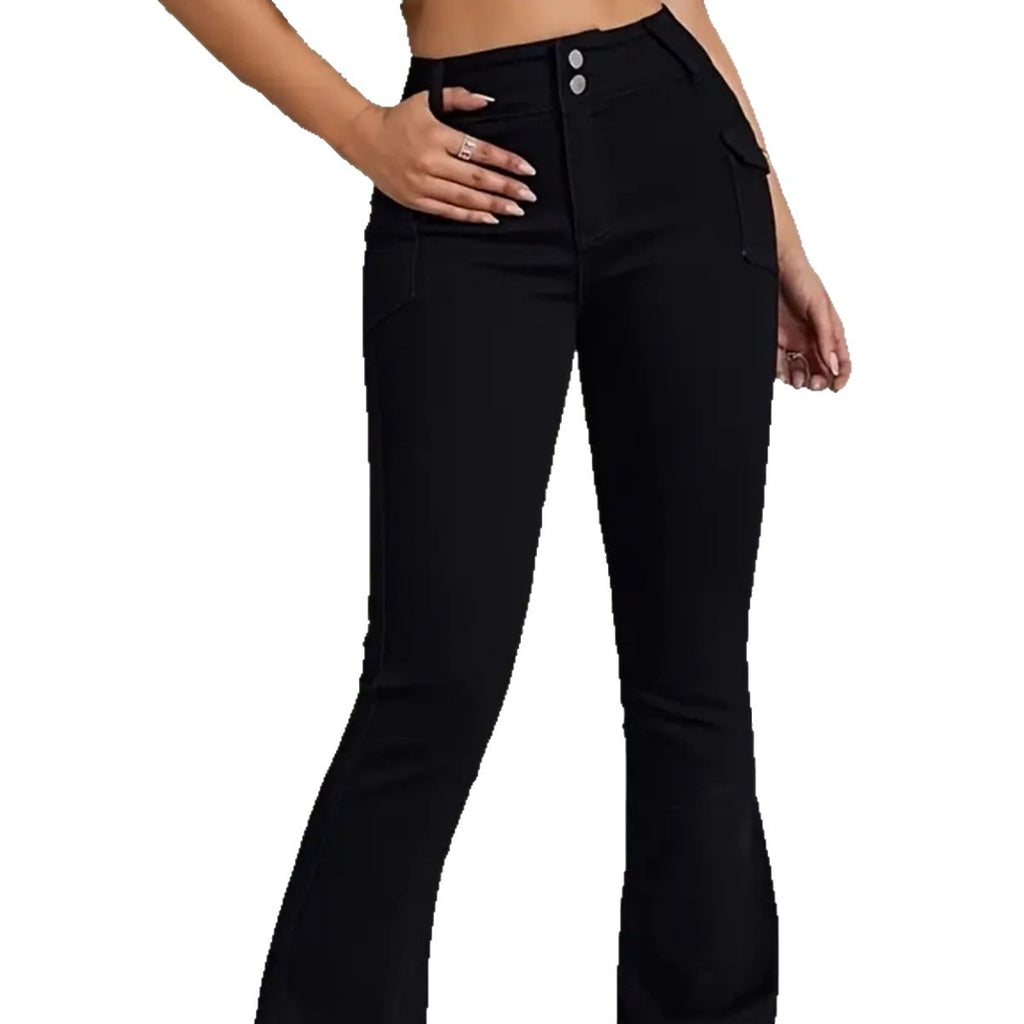 Women’s Low-Rise Flared Jeans – Slim Fit Stretch Denim Pants for Modern Casual Style