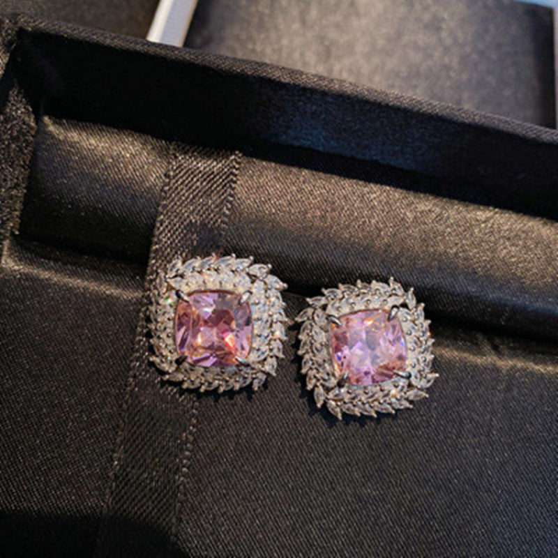 925 Silver Gemstone Jewelry Set for Women – Colorful Ring Necklace Earrings