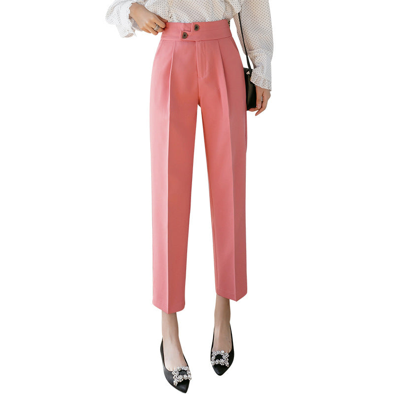 Women’s High-Waist Harem Trousers – Slim Tapered Fit