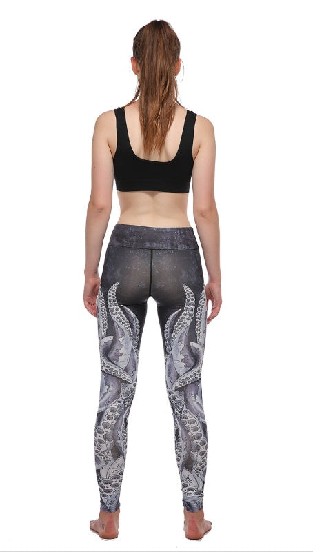 Octopus Print Leggings for Women – Stylish Stretchy Fitness Pants