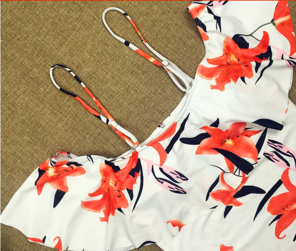 Printed One-Piece Swimsuit – Women’s Summer Swimwear
