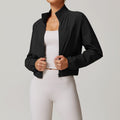 Women’s Quick-Dry Sports Jacket – Lightweight Stand Collar Activewear (Long Sleeve)