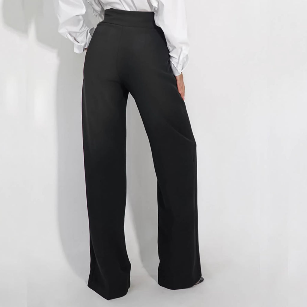 Elegant High-Waist Straight-Leg Women’s Trousers