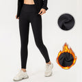 Women’s High Stretch Striped Leggings – Fleece Lined Casual Pants